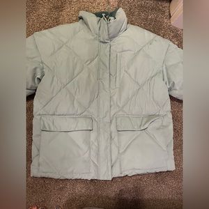 Light blue puffer jacket